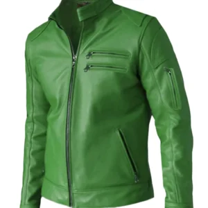 Classic Green Leather Jacket - Trendy Leather Jackets
