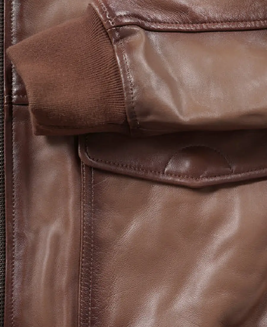 Men's Alcaraz Brown Leather Jacket Side