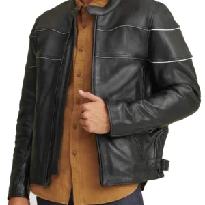 Men's Black Biker Leather Jacket - Trendy Leather Jackets