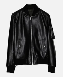 Men’s Black Bomber Sheepskin Leather Jacket