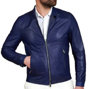 Men's Bluette Natural Leather Jacket - Trendy Leather Jackets