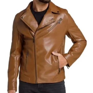 Men's Brown Perfecto Motorcycle Leather Jacket - Trendy Leather Jackets