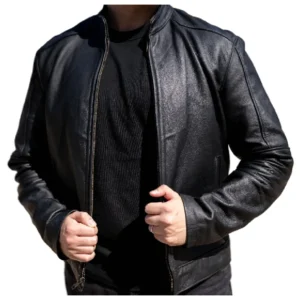 Men's Classic Black Pedregal Leather Jacket Front - Trendy Leather Jackets