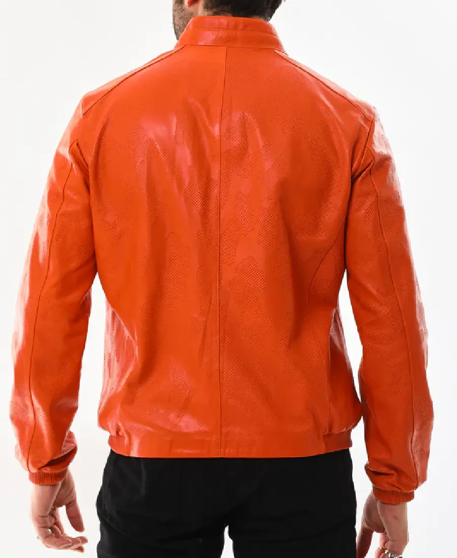 Men's Como Reversible Leather Jacket Back