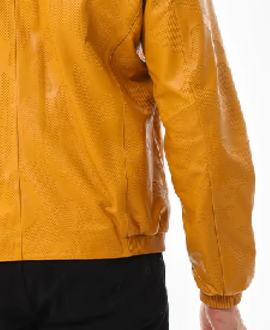 Men's Como Yellow Leather Jacket Side