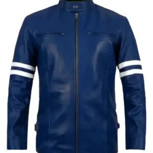 Men’s Rich Blue Leather Jacket - Trendy Leather Jackets