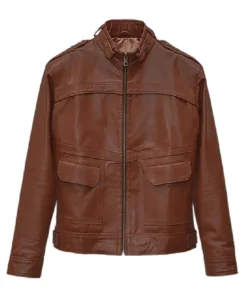 Men’s Tan Brown Leather Jacket