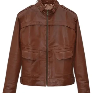 Men's Tan Brown Leather Jacket