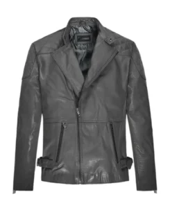 Men’s Thick Goat Grey Leather Jacket