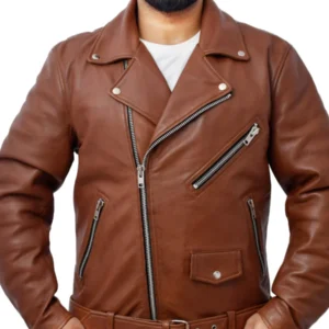 Men's Thunder Brown Leather Jacket - Trendy Leather Jackets