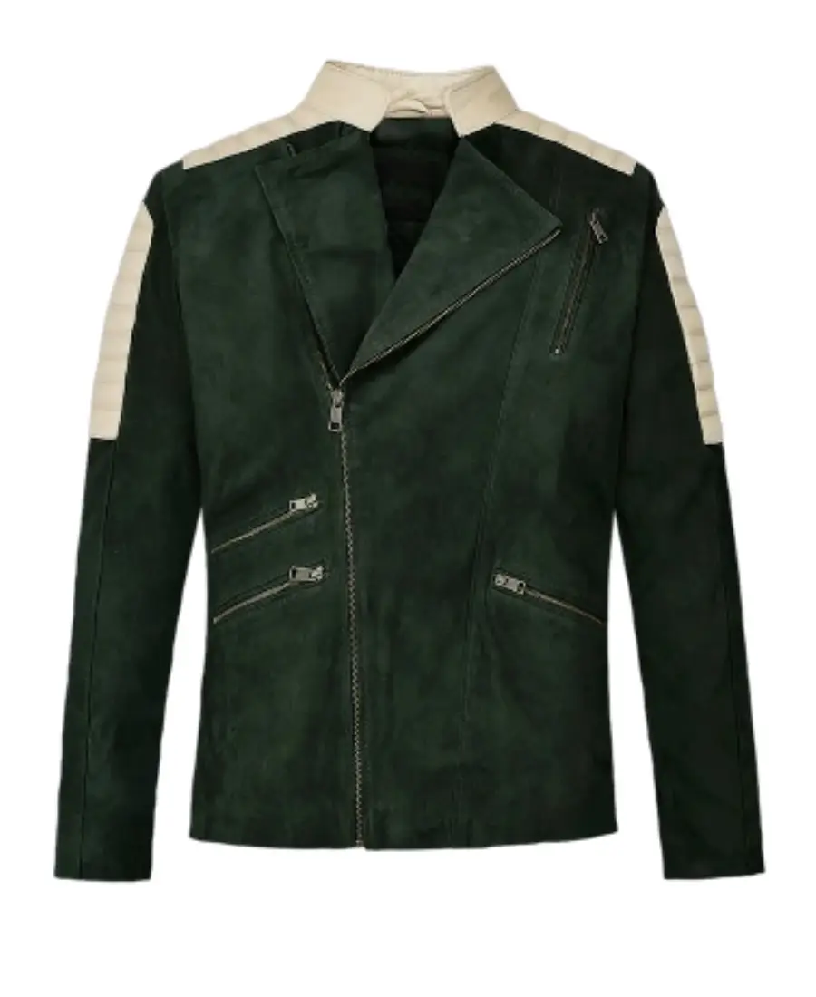 Men's Timber Olive Padded Leather Jacket