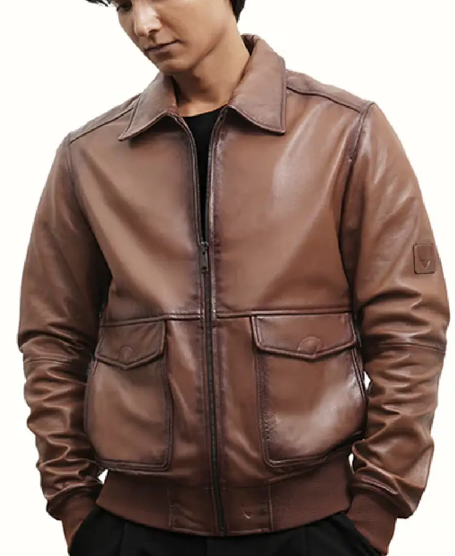 Shop The Men's Alcaraz Brown Leather Jacket