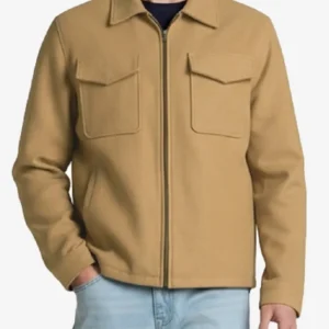 Shop The Men's Trucker Camel Brown Wool Bomber Jackets