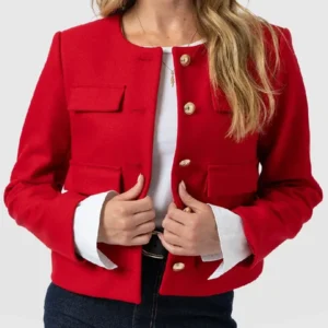 Shop The Women Colette Red Wool Jacket'