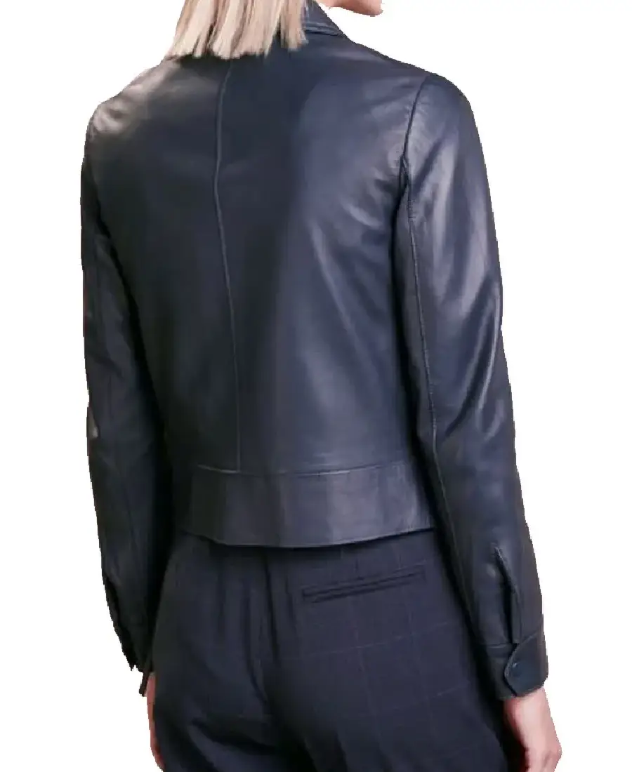 Shop The Women's HJ223 Cropped Leather Jacket