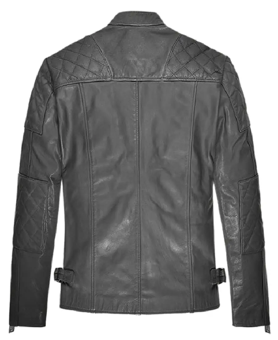 Shop the Men's Thick Goat Grey Leather Jacket