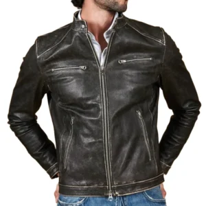 Vintage Black Hamilton Lambskin Leather Jacket - Trendy Leather Jackets