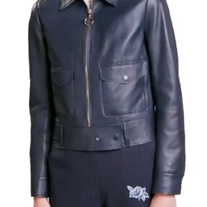 Women's HJ223 Cropped Leather Jacket