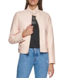 Women’s Trendy Powder Racing Leather Jacket