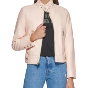 Women's Trendy Powder Racing Leather Jacket